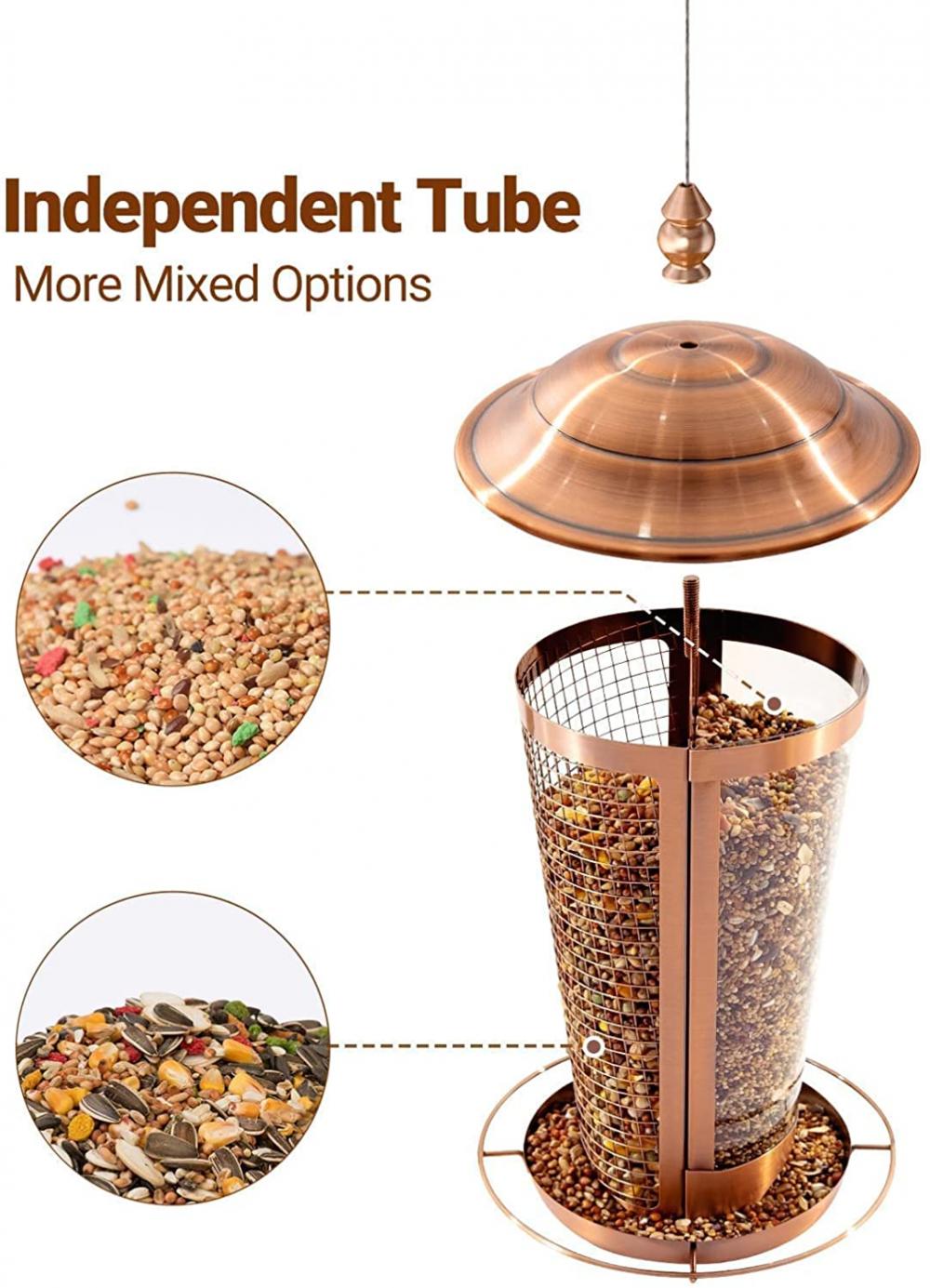 2 in 1 thistle bird feeder สำหรับกลางแจ้ง