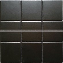 china suppliers Ebro Ceramic latest design black color matt glazed porcelain homer mosaic tile E4808M 97x97mm