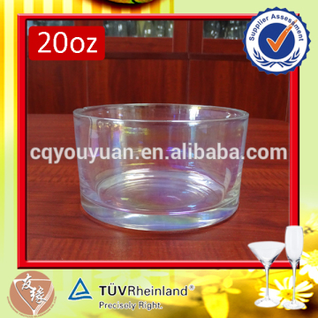 20oz round cylinder colored glass candle tumbler customised holders for sale