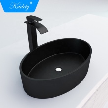 Modern Quartz Granite Countertop Oval Hand Basin Sink