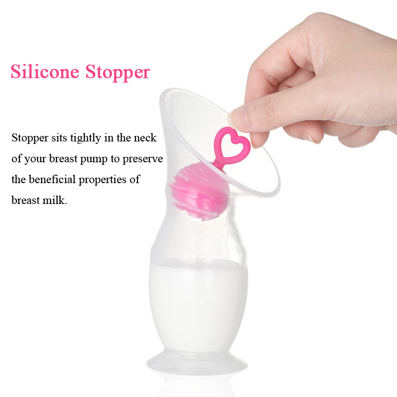 Bpa Free Silicon Milk Saver Collector Baby Brest Feeding Suction Manual Silicone Breast Pump With Lid