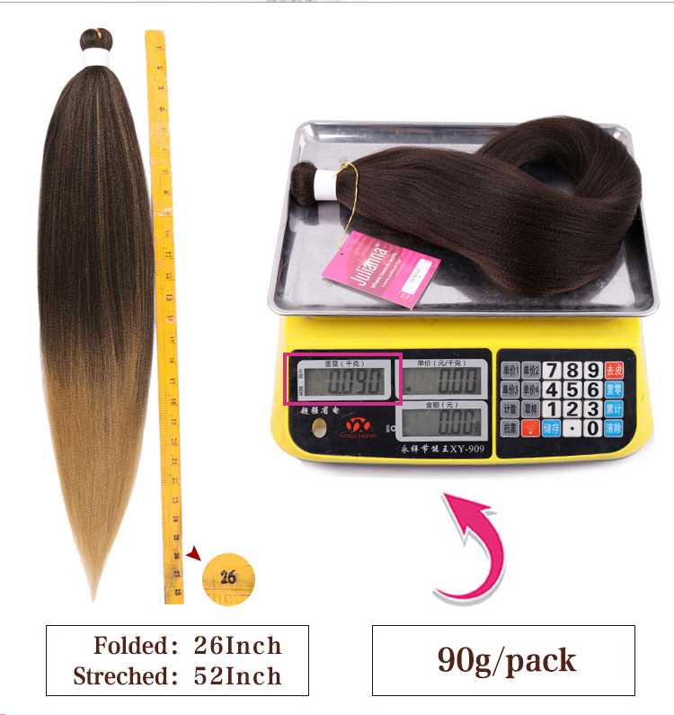 Private Label Pre-Stretched Expression 4X Yaki 50 30 Inch Bundle Pre Stretched Braiding Hair Multi Pack