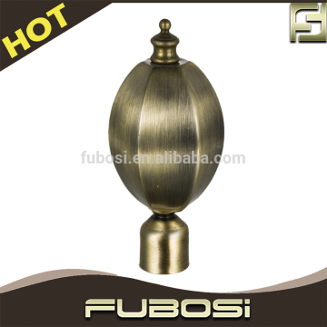 High quality motorized curtain rod brass curtain rod finials