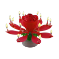 Śpiewająca świeca w kształcie kwiatu lotosu z okazji urodzin