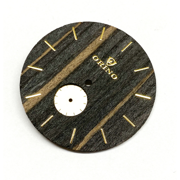 Black Wood Dial With Sub-dial For Men Watch