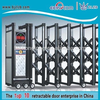 Aluminum garage door track backyard gate