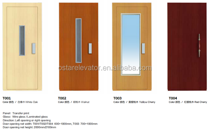 Painted/ Stainless Steel Elevator Manual Door Semi-automatic Door