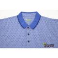 Polo uni mélangé PK avec impression pour hommes