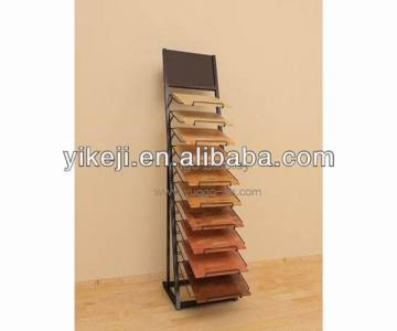 metal material wood flooring display rack,steel material flooring display stand, wood flooring display rack stand