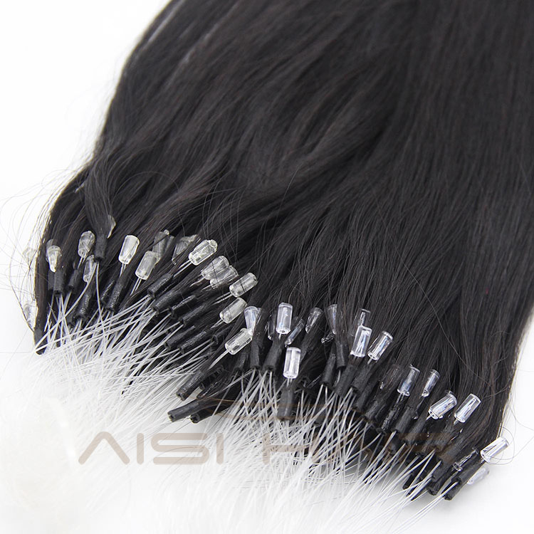 Aisi Hair Grade 8A Straight Micro Loop Indian Hair Nano Ring Links Human Hair Extensions