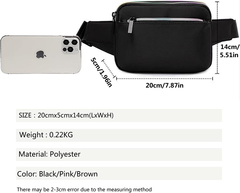 Belt Bag for Women with Adjustable Strap for Travel Running