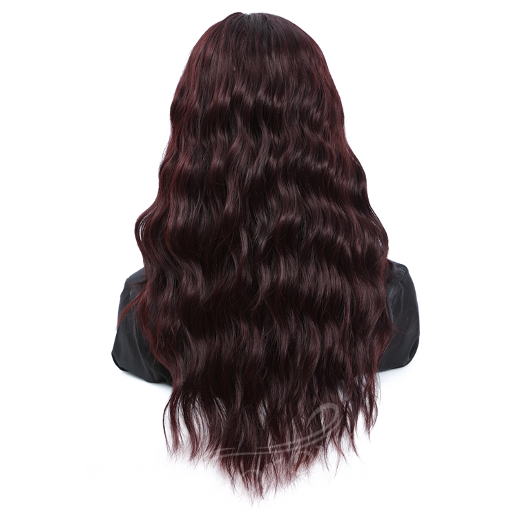 Vigorous natural high quality wholesale curly premium wet and wavy heat resistant fiber synthetic hd lace frontal wigs