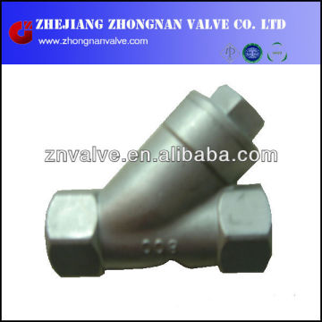 Stainless steel Threaded end Y Strainer filter