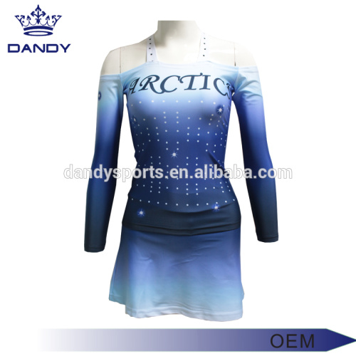 Anpassad Sublimation Axelbandslös Cheer Uniform för ungdom