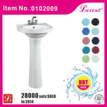 Ceramic easy installation south american cheapest colour pedestal basin