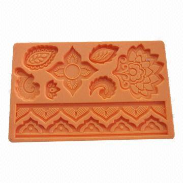 Folk silicone gum paste mold, fondant mold, high quality cake decorating tools C4