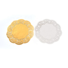 Biodegradable Round Decorative Paper Placemats - Disposable Paper Foil Lace Doilies