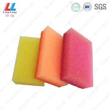 Squishy massaging sponge scouring pad