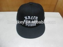 flat brim embroidery patch snapback hat and cap