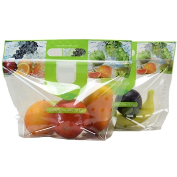 2020 New Vegetable Fresh Fruit Packaging Bags Zipper Bags With Perforated Holes Custom Plastic Food Bags