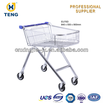 European Shopping Cart Chrome Mini Personal Supermarket Shopping Cart