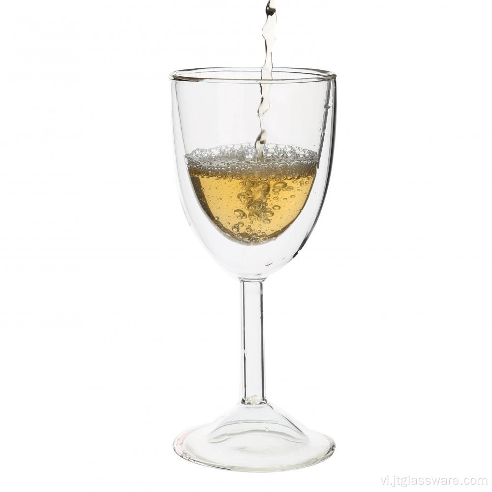 Kính borosilicate hai lớp cho rượu sâm panh