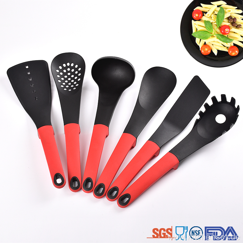 6 Piece durable nylon kitchen cooking utensils set