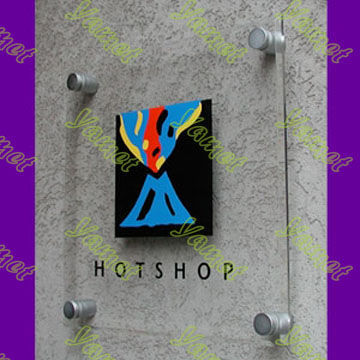 Acrylic Wall Sign Holder/Signboard, Made of Acrylic, with Good Workmanship