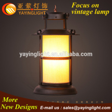 Vintage lantern design table Lamp, Edison bulb latern table Lamps Desk Lamp, wrought iron stone table lamp