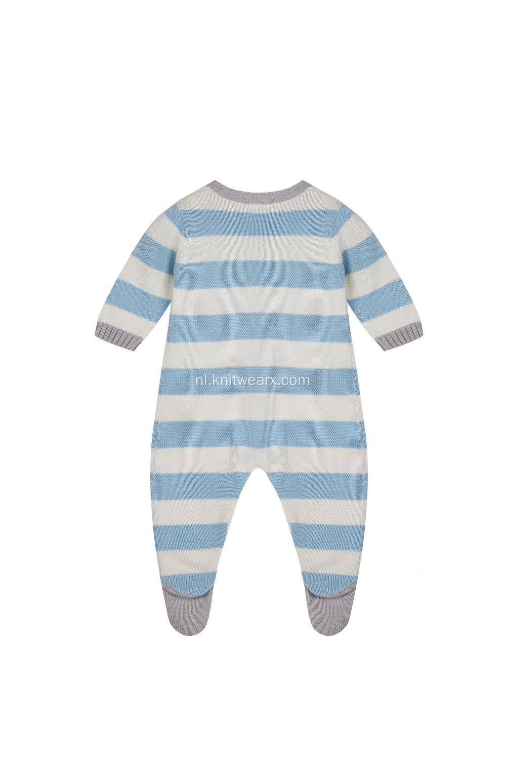 Gebreide babyromper met knopen voor jongens en meisjes