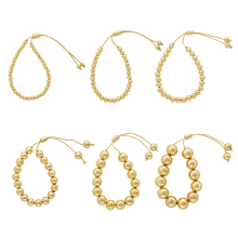 Fashion Gold Plated Beaded Bracelets - Women's Gold Ball Beaded Bracelets Wholesale