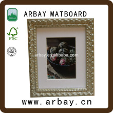 Wholesale white mats + golden frame art chart paper decoration photo paper