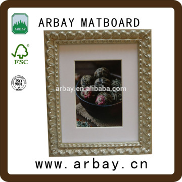 Wholesale white mats + golden frame art chart paper decoration photo paper