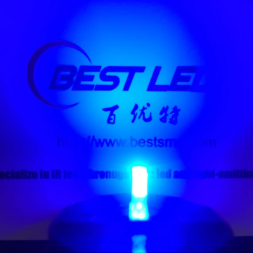 High Bright Rectangular Blue Diffused LED DIY