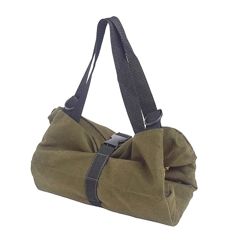 Customized Wholesale Car Multi Purpose Tool Easy Pull Bag Hanging Canvas Tool Storage Bag with Buckle