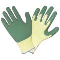 Gants en caoutchouc avec revêtement en latex vert