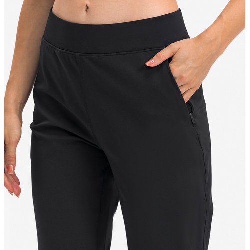 Calça de moletom feminina de ginástica com bolso