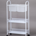 White metal storage trolley