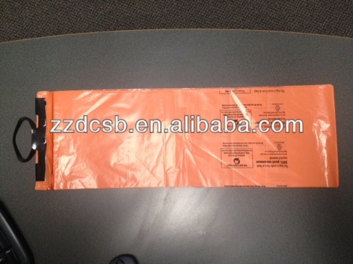 Orange Color LDPE Newspaper Bag With Plastic Handle