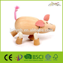 3D Wood Craft Animals Pig for Teens Education Wooden Toy