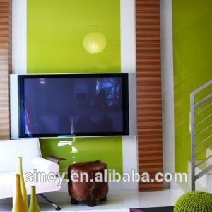 Back painted glass wall decor for tv background