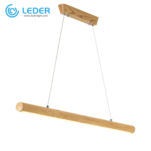 Lampes à suspension LEDER Slim en bois