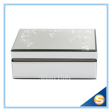Silver Plating Glass Materials Keepsake Box wholesale Wedding Gifts