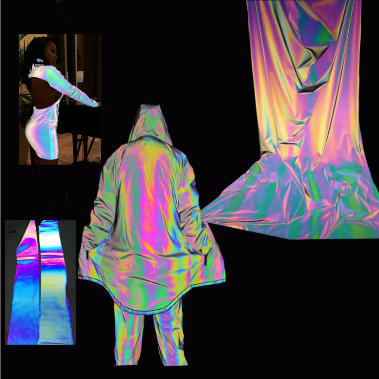 Tissu réfléchissant arc-en-ciel Rainbow Reflective Fabric