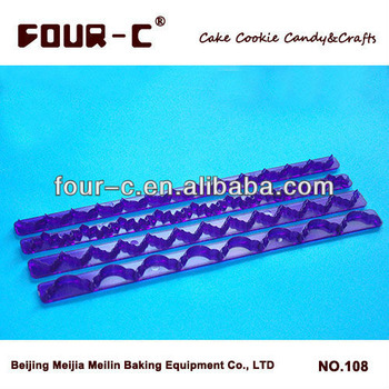 Acrylic cake edge cutter set,cake decorating set