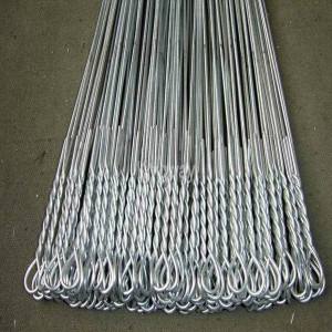 galvaniserad enda slinga slips tråd galvanized single loop tie wire