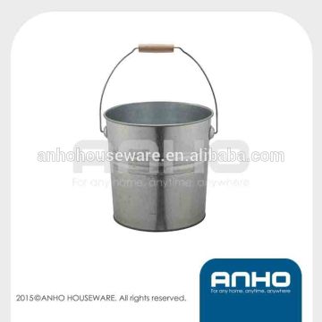 Galvanized Garden Bucket With Handle Pail Home Gardening