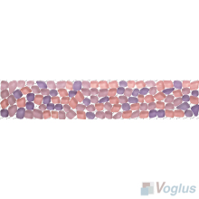 Wall Decoration Amaranth Pink Glass Mosaic Border