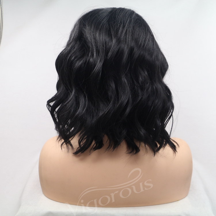 Vigorous mono short bob premium high quality afro kinky curly wholesale black women synthetic hair wigs lace front