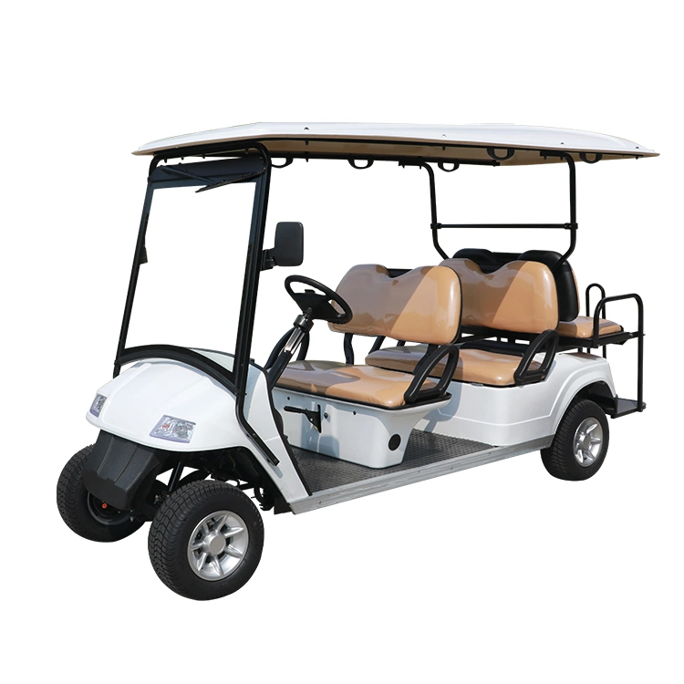 6 Seaters Electric Golf Cart with Aluminum Chassis Four Wheel Disc Brake Golf Club Car